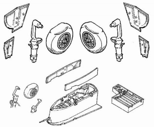 CMK F-84 Fahrwerk Set (129-7035)