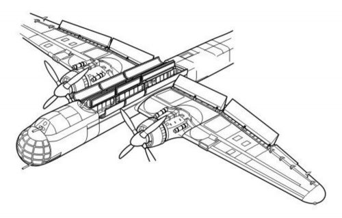 CMK Heinkel He 177A, Flaps, control s. Bomb r.  (129-7061)