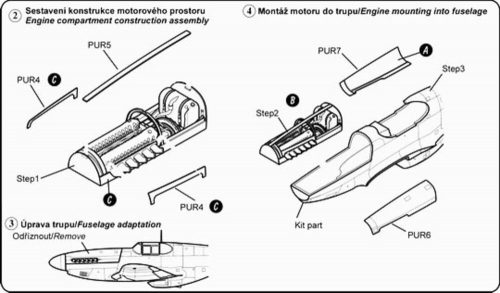 CMK P-51D Mustang Motor Set (129-7063)