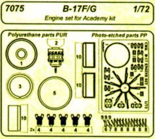 CMK B-17F/G - Motor  (129-7075)