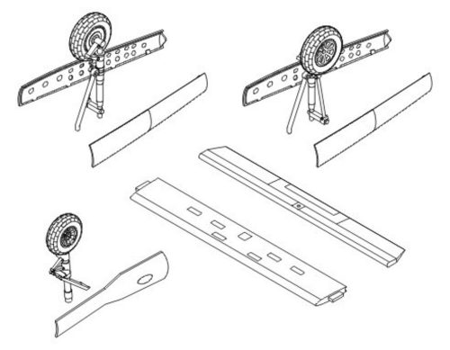 CMK P-38J Fahrwerks Set (129-7092)