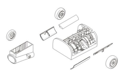 CMK F-8 Crusader, Fahrwerk Set (129-7096)