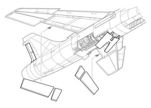 CMK F-8 Crusader Exterior Set für Academy Bausatz (129-7097)