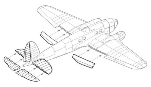 CMK Heinekl He 111 Control Surfaces (129-7103)