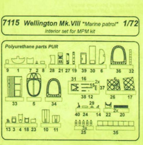 CMK Wellington Mk.VIII Marine Patrol Int. Resin Detail Set für MPM-Bausatz  (129-7115)