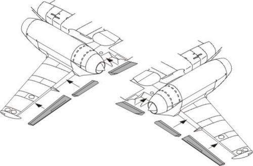 CMK Messerschmitt Me 262A/B Wing flaps 1:72 (129-7174)