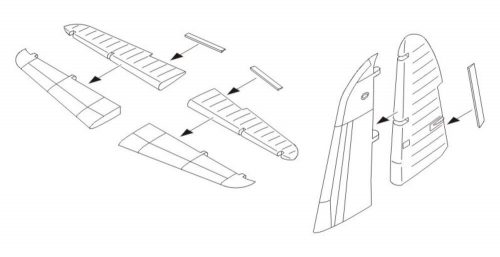 CMK Martin B-26F/G Control surfaces 1:72 (129-7179)