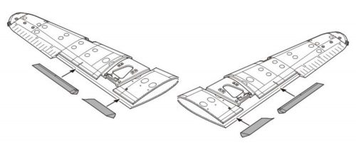 CMK Martin B-26F/G Wing flaps set 1:72 (129-7180)