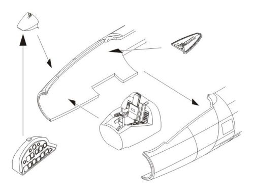 CMK Canberra PR.Mk.9 Interior set 1:72 (129-7183)