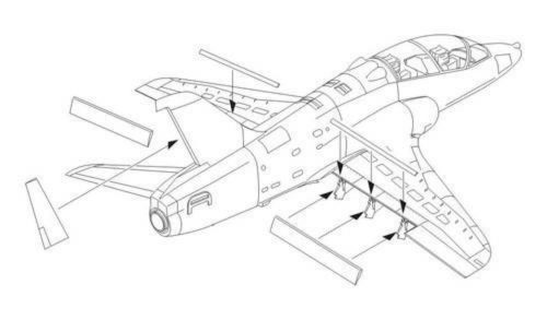 CMK BAe Hawk 100 series control surfaces 1:72 (129-7198)