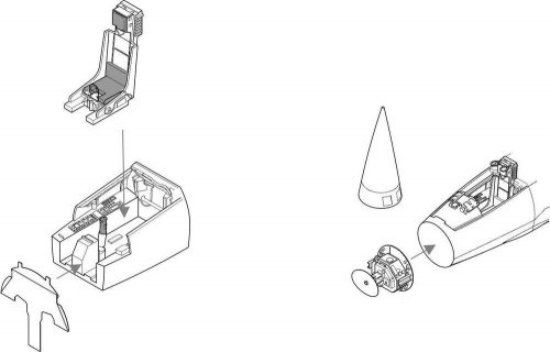 CMK F-104G Starfighter Interior set (REV) 1:72 (129-7214)