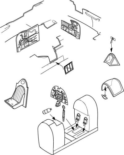 CMK Spitfire Mk.I Interior set f.Airfix kit 1:72 (129-7223)