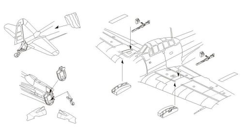 CMK A6M2 model 21 Zero-Armament set+Tail con 1:72 (129-7254)