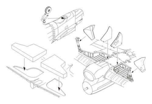 CMK Typhoon Mk.I-Undercarriage set 1:72 (129-7279)