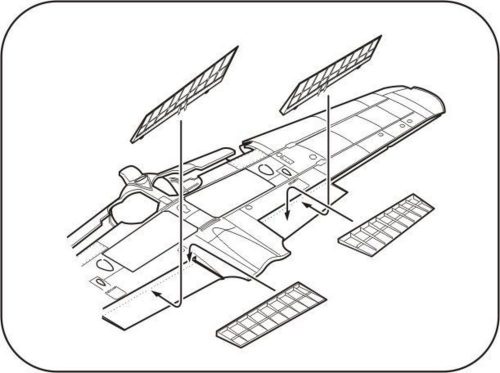 CMK A6M5 Zero-Control surfaces set for Tami 1:72 (129-7284)