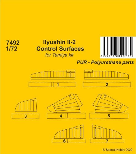 CMK Ilyushin Il-2 Control Surfaces 1:72 (129-7492)