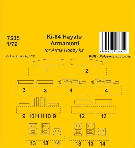 CMK Ki-84 Hayate Armament / Arma Hobby kits 1:72 (129-7505)