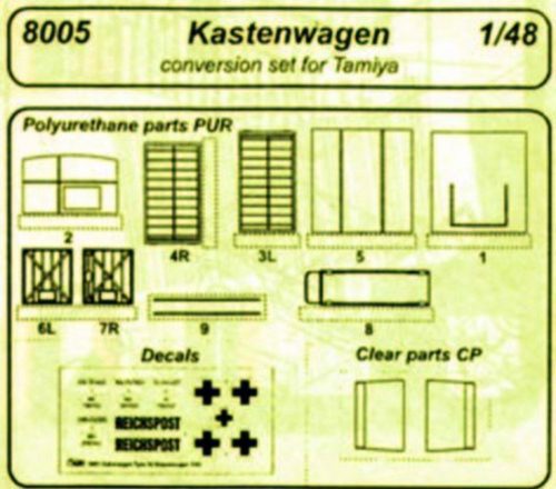 CMK Kübelwagen Typ 21 Kastenwagen für Tamiya Bausatz  (129-8005)