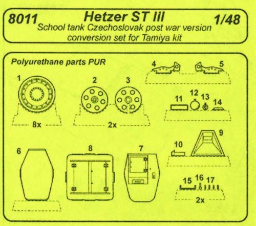 CMK Hetzer ST III Czech post-war version für Tamiya-Bausatz  (129-8011)