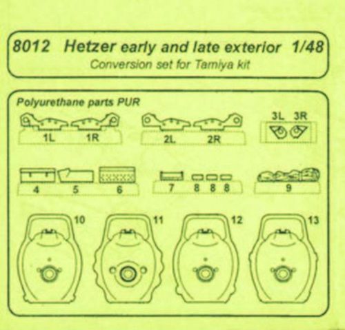 CMK Hetzer early and late exterior für Tamiya Bausatz  (129-8012)