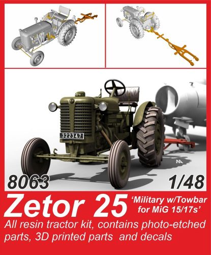 CMK Zetor 25 'Military w/Towbar for MiG 15/17s' 1/48 1:48 (129-8063)