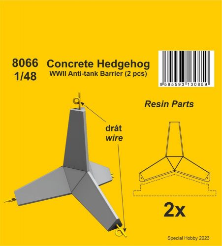 CMK Concrete Hedgehog - WWII Anti-tank Barrier (2 pcs.) 1:48 (129-8066)