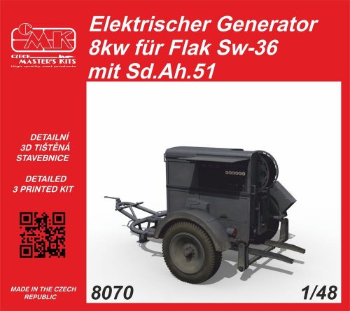 CMK Elektrischer Generator 8kw für Flak Sw-36 mit Sd.Ah.51 1:48 (129-8070)