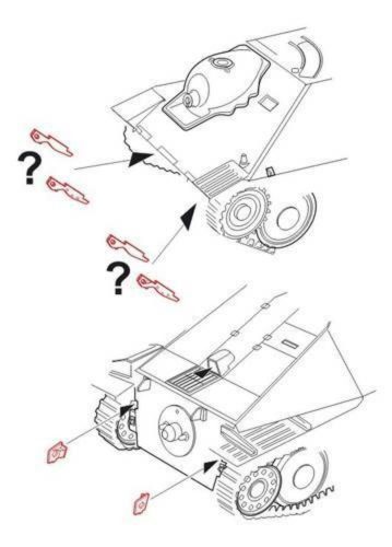 CMK Jagdpanzer 38 hetzer Towing eyes für Tamiya Bausatz  (129-B48049)