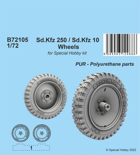 CMK Sd.Kfz 250 / Sd.Kfz 10 Wheels 1/72 1:72 (129-B72105)