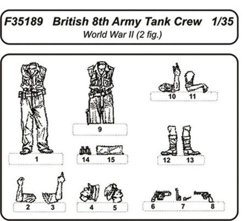 CMK British 8.th Army Tank Crew  (129-F35189)