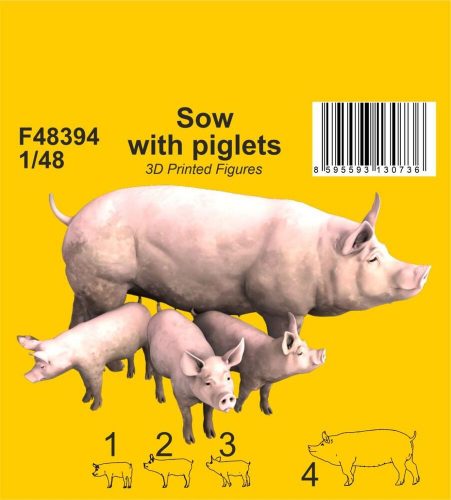 CMK Sow with piglets 1:48 (129-F48394)