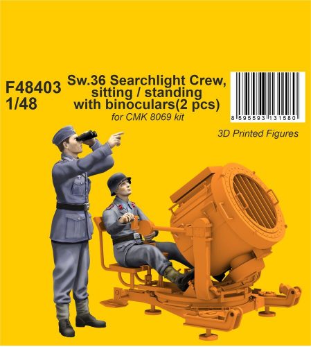 CMK Sw.36 Searchlight Crew, sitting / standing with binoculars 1:48 (129-F48403)