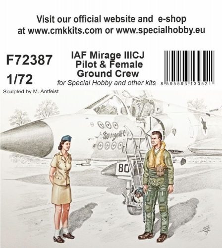 CMK IAF Mirage IIICJ Pilot & Female Ground Crew 1:72 (129-F72387)