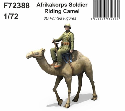 CMK Afrikakorps Soldier Riding Camel / 3D Printed 1:72 (129-F72388)