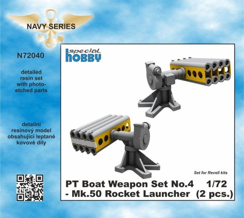 CMK PT Boat Weapon Set No.4 - Mk.50 Rocket Launcher (2 pcs.) 1:72 (129-N72040)