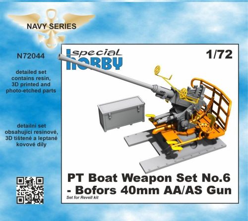 CMK PT Boat Weapon Set No.6 - Bofors 40mm AA/AS Gun 1:72 (129-N72044)