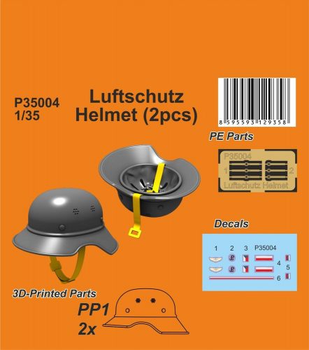 CMK Luftschutz Helmet (2pcs) 1:35 (129-P35004)