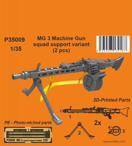 CMK MG 3 Machine Gun - squad support variant (2 pcs) 1/35 1:35 (129-P35009)