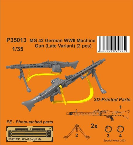 CMK MG 42 German WWII Machine Gun (Late Variant) 1:35 (129-P35013)