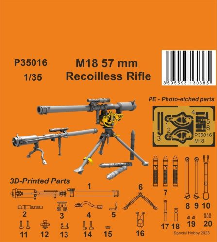 CMK M18 57 mm Recoilless Rifle 1:35 (129-P35016)