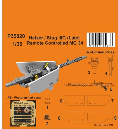 CMK Hetzer / Stug IIIG (Late) Remote Controlled MG 34 (129-P35020)