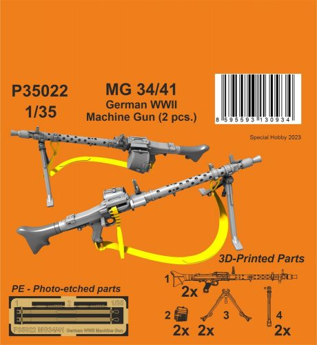 CMK MG 34/41 German WWII Machine Gun (2 pcs.) (129-P35022)