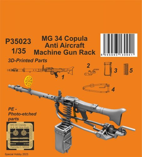 CMK MG 34 Copula Anti Aircraft Machine Gun Ralk (2 pcs.) (129-P35023)