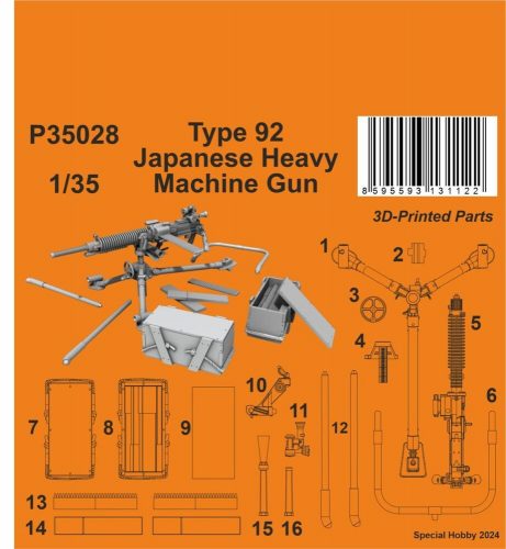 CMK Type 92 Japanese Heavy Machine Gun 1:35 (129-P35028)