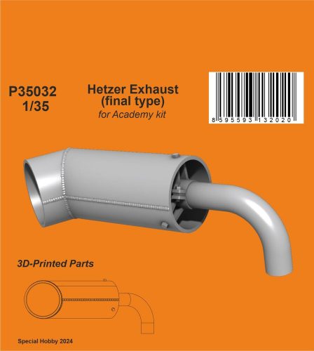 CMK Hetzer Exhaust (final type) / for Academy kit 1:35 (129-P35032)