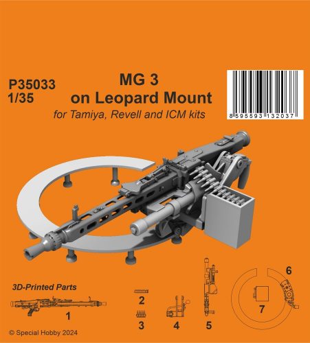 CMK MG 3 on Leopard Mount / form Tamiya, Revell and ICM kits 1:35 (129-P35033)