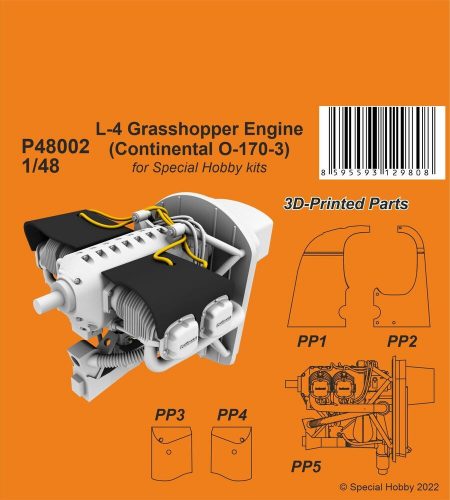 CMK L-4 Grasshopper Engine (Continental O-170-3) 1:48 (129-P48002)