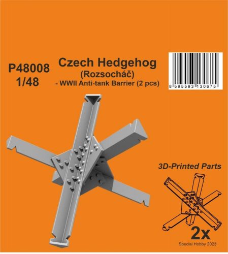 CMK Czech Hedgehog (Rozsochá?) - WWII Anti-tank Barrier (2 pcs) 1:48 (129-P48008)