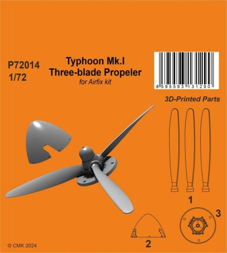 CMK Typhoon Mk.I Three-blade Propeler 1:72 (129-P72014)