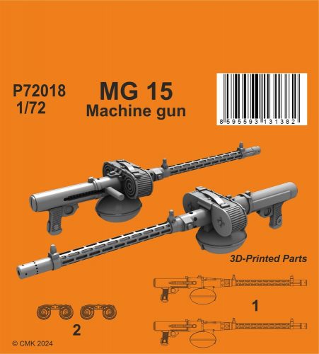 CMK MG 15 German WWII Machine gun (2 pcs) 1:72 (129-P72018)